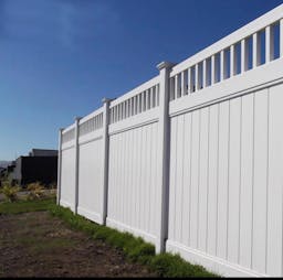 PVC Privacy Fence with Trellis