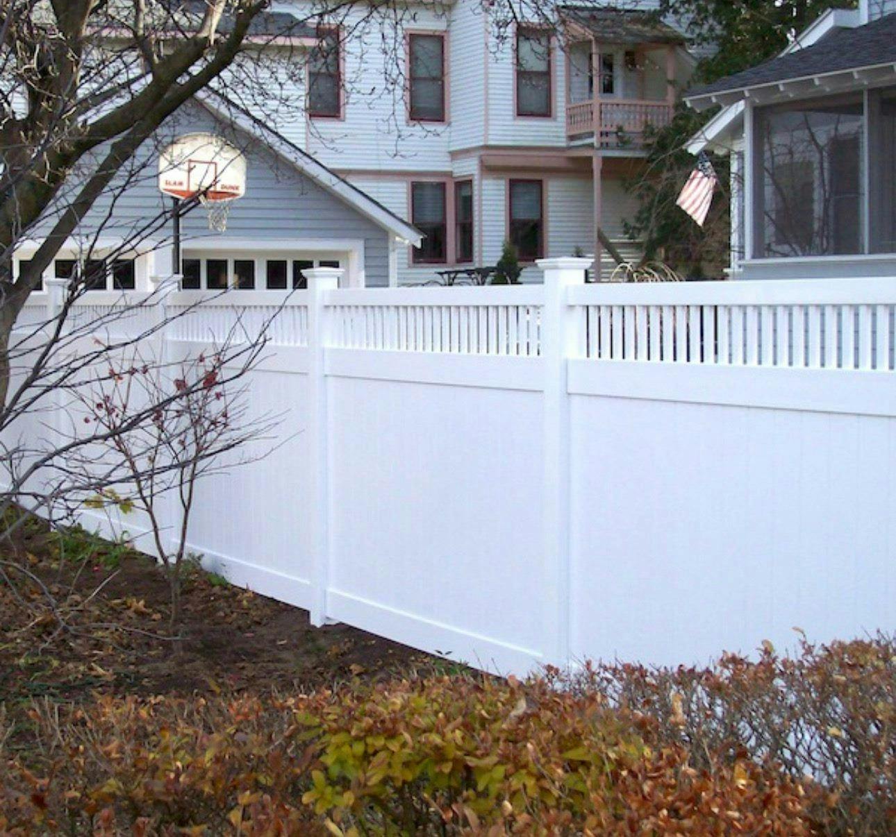 PVC Privacy Fence with Trellis
